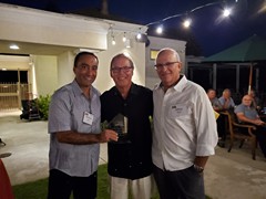 Sac ABOTA Legend Rudy Nolen (center) with Matt Jaime (left) and Jeffrey Raynes (right) - August 2019