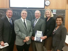 CM panel from 10/23/18 UOP, McGeorge School of Law

From left to right:
John O’Brien (plaintiff counsel panelist); Hon. Benjamin Davidian, Supervising Civil Settlements Judge, Sacramento County Superior Court (judicial panelist); Bruce Kilday (moderator and 2018 Co-Chair Civility Matters program); Letty Litchfield (moderator and 2018 Co-Chair Civility Matters program); and Linda J. Sharpe (defense counsel panelist)
